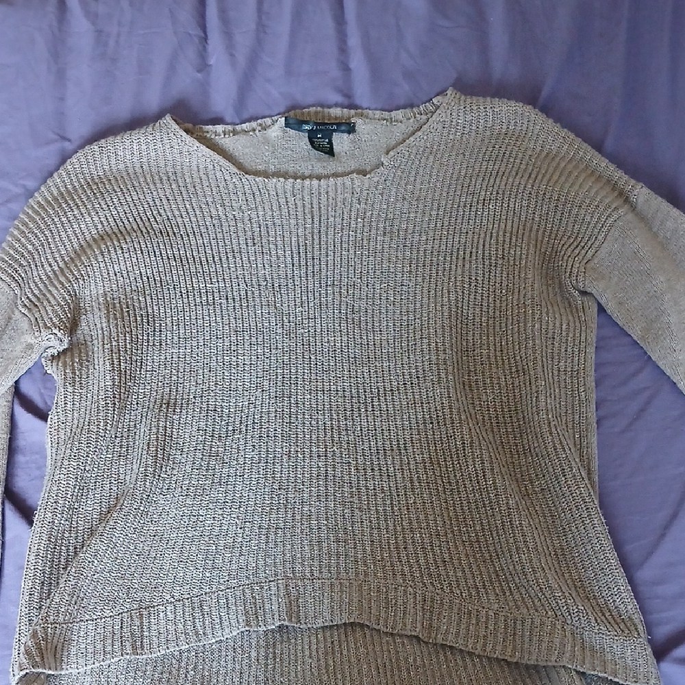 89th & Madison Light Tan Crew Neck Sweater